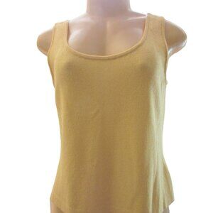 Vintage St John Yellow Knit Sleeveless Top in Yellow, Size P